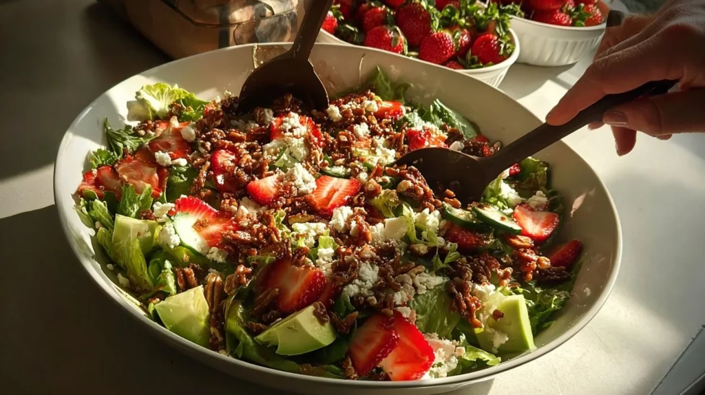 Strawberry Avocado Quinoa Salad with vibrant colors and fresh ingredients