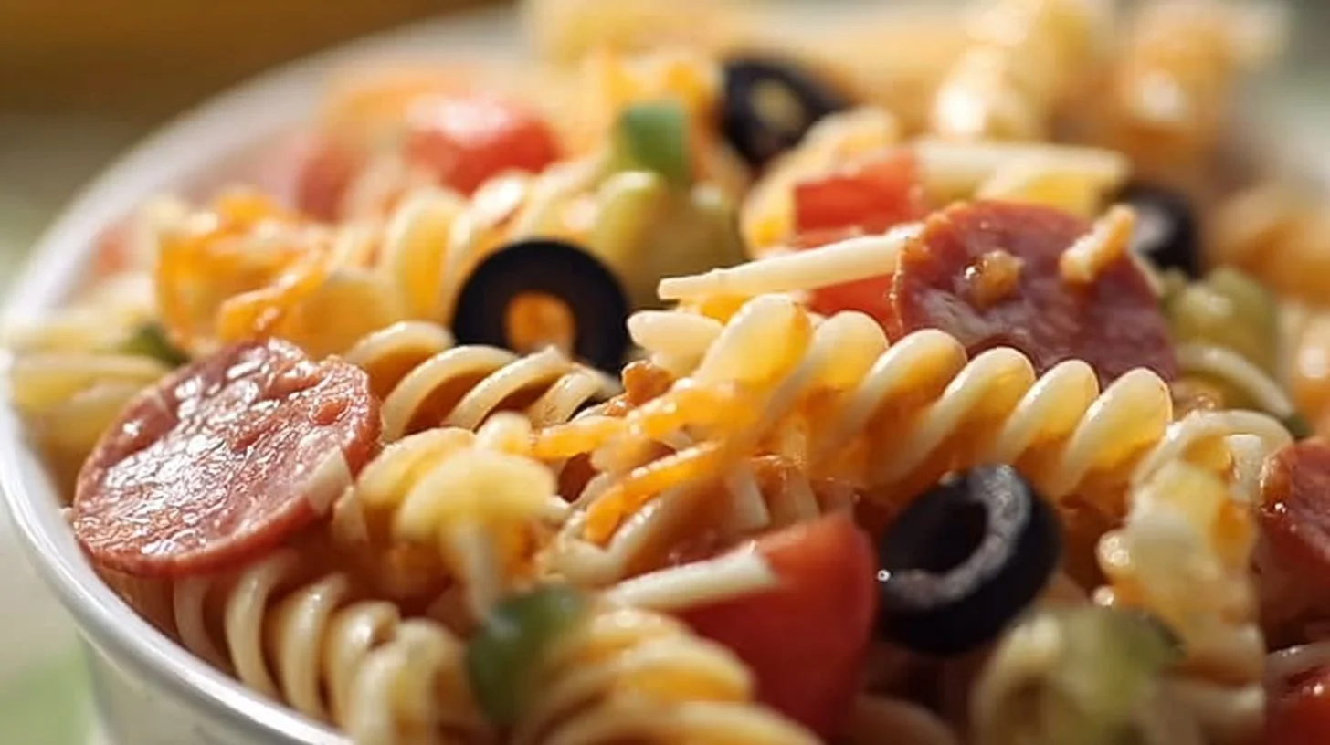 Easy And Delicious Italian Pasta Salad 2 Easy and delicious Italian pasta salad with colorful vegetables and dressing