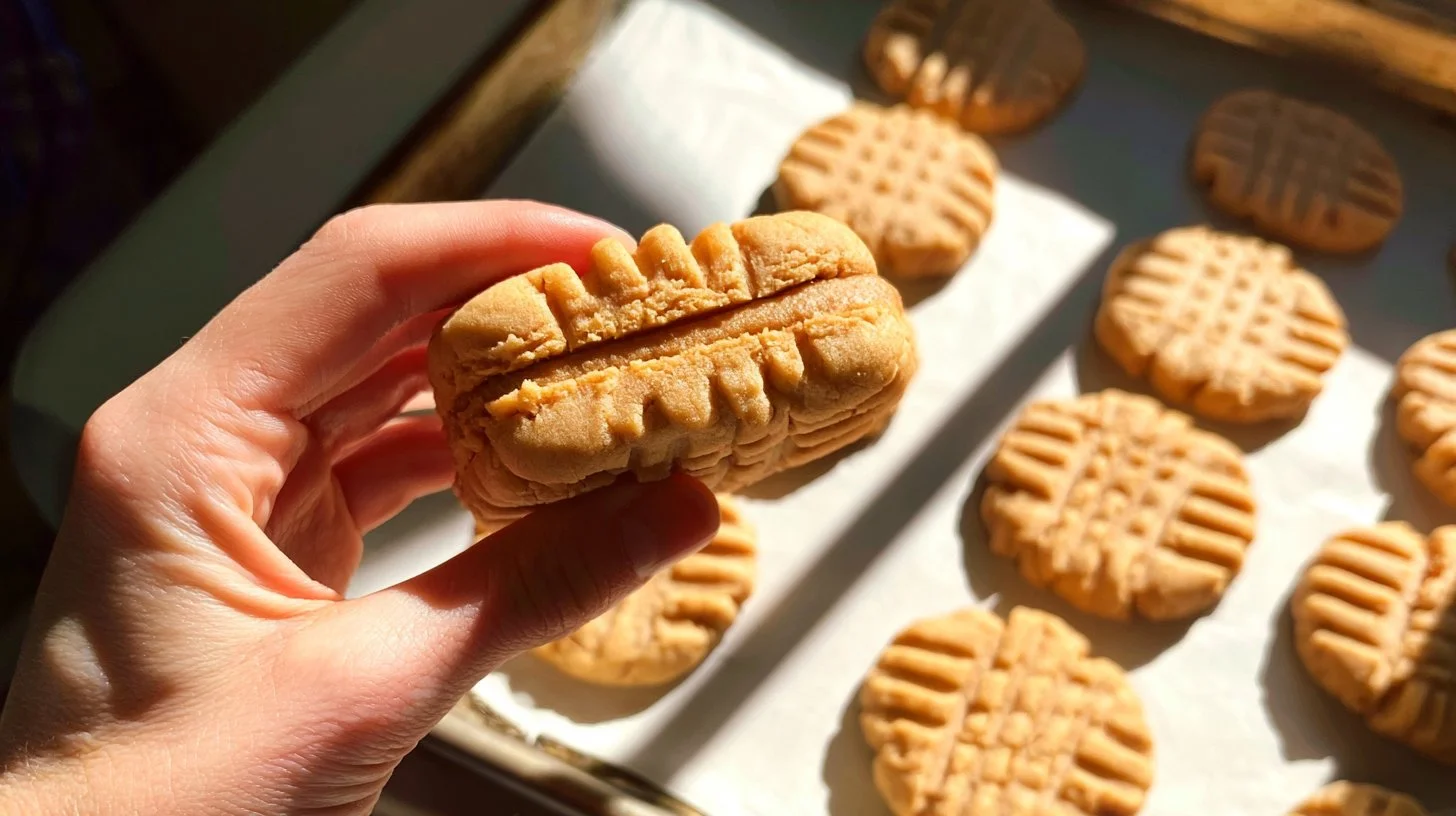 Homemade Nutter Butters cookies with creamy peanut butter filling