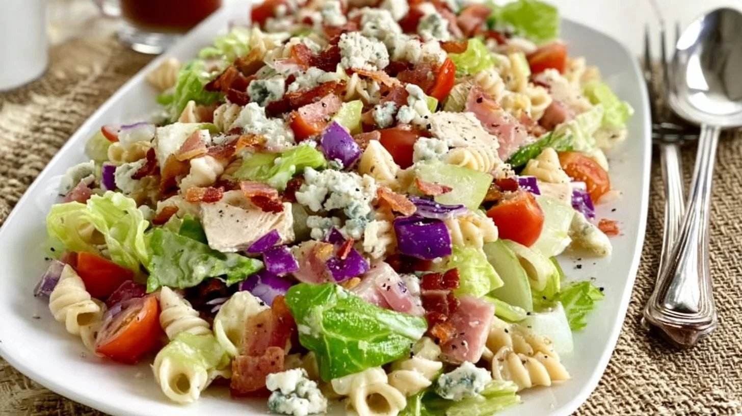 Portillo's Chopped Salad with fresh vegetables and dressing