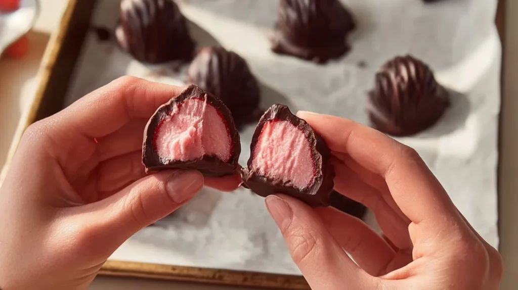 Delicious chocolate covered strawberries made with 3 simple ingredients