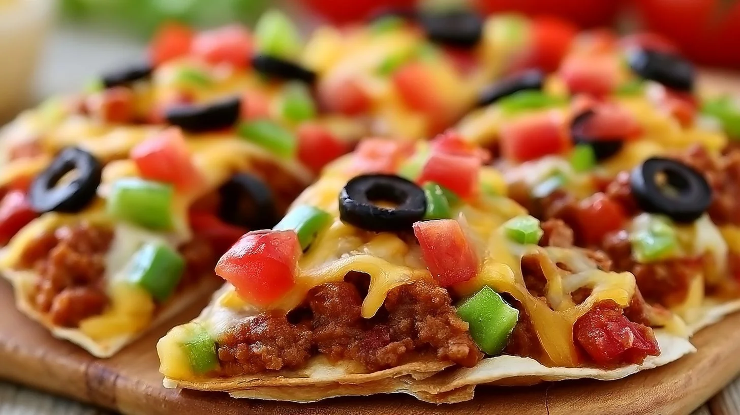 Air Fryer Mexican Pizza 2 Delicious Air Fryer Mexican Pizza topped with colorful ingredients