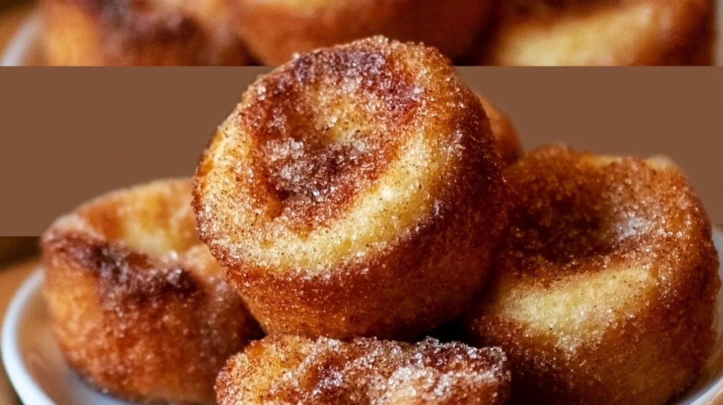 Delicious cinnamon roll French toast bites served on a plate