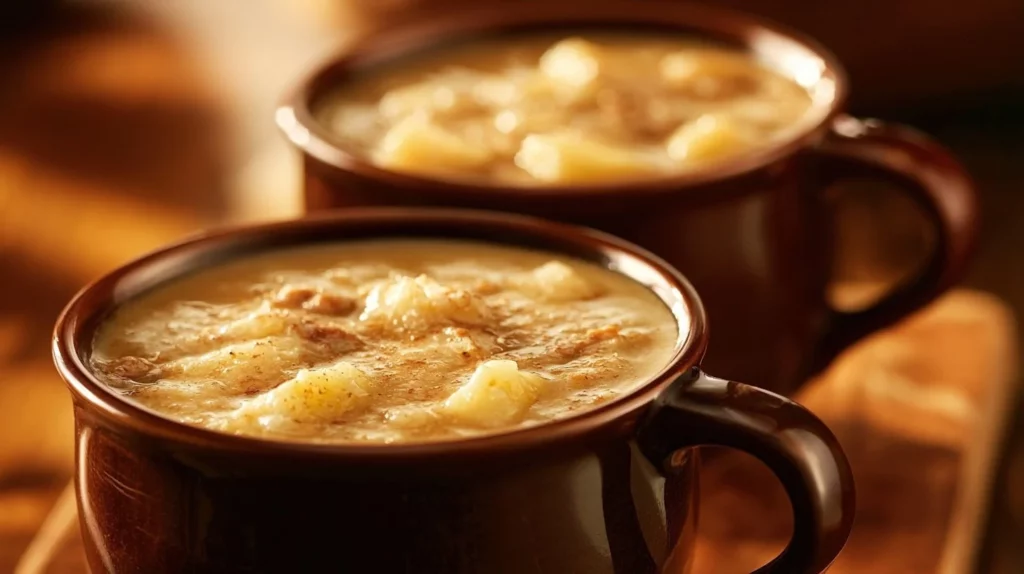 Delicious easy cheeseburger soup served in a bowl with toppings.