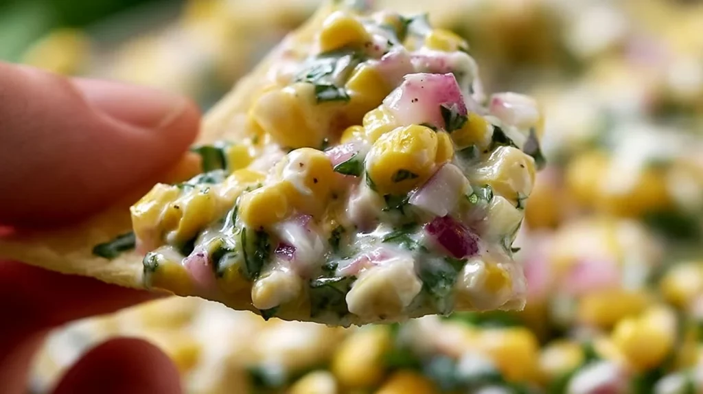 Delicious Mexican Street Corn Salad (Esquites) served in a bowl.
