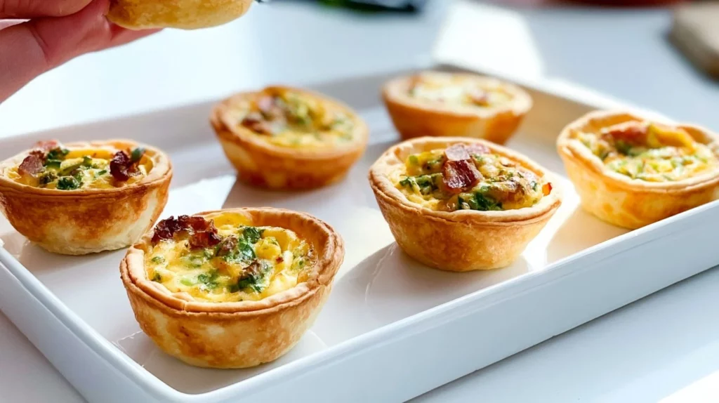 Delicious mini quiche baked in muffin tins, perfect for brunch or snacks