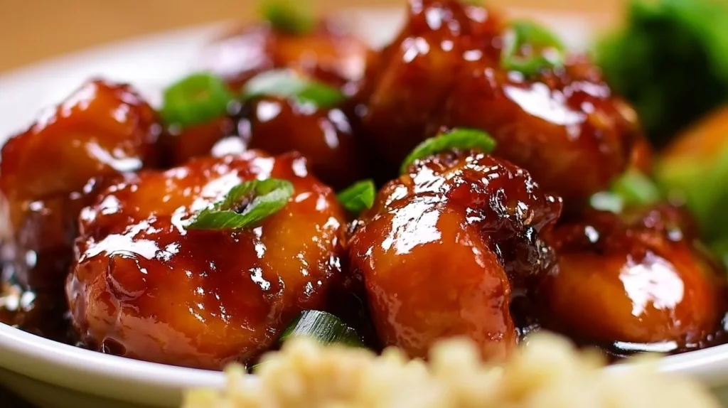 Saut&eacute;ed shrimp in garlic and honey served on a plate