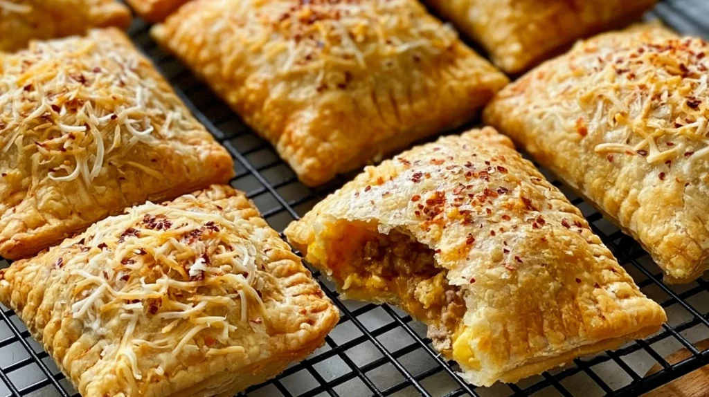 Savory breakfast poptarts filled with delicious ingredients ready to enjoy.