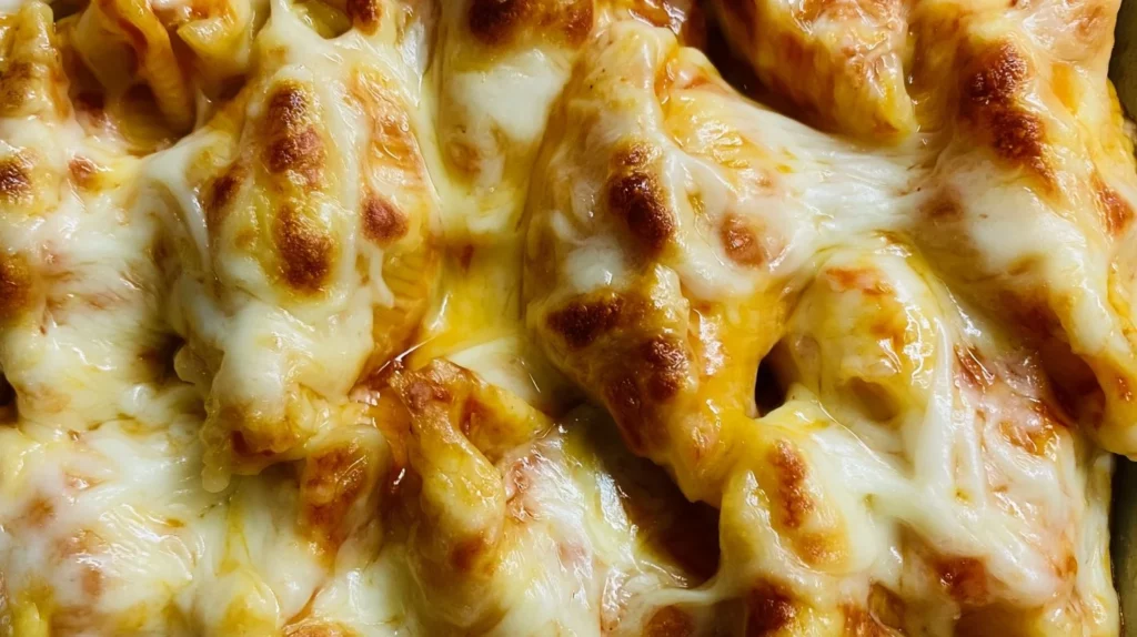 Plate of taco stuffed shells filled with meat and cheese, garnished with fresh cilantro.