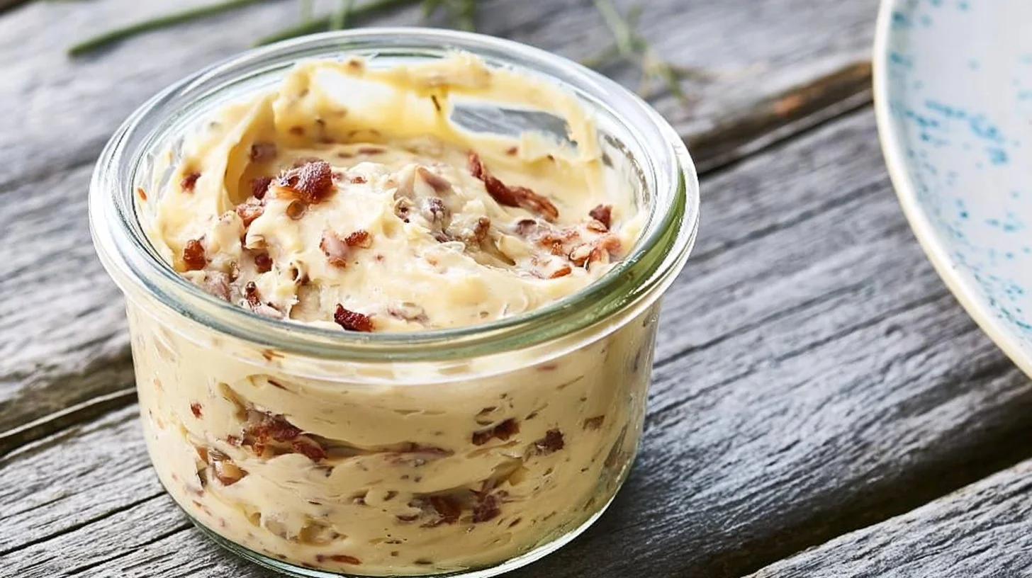Delicious homemade grill butter ready for BBQ grilling